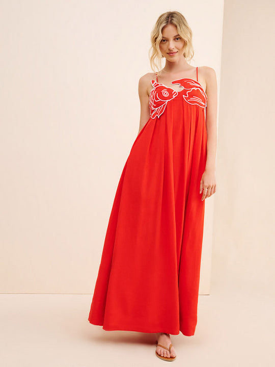 Damen-Maxi-Kleid