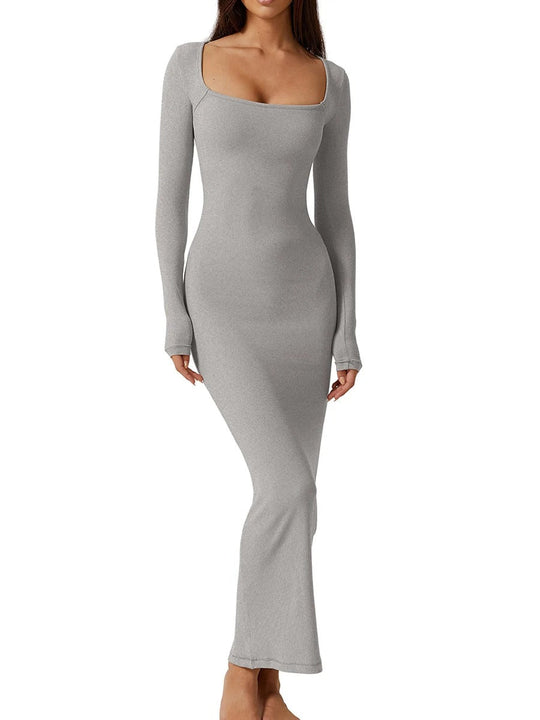 Geripptes Bodycon-Kleid für Damen