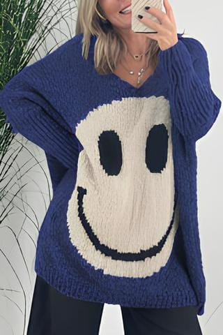 Smiley-Pullover für Damen