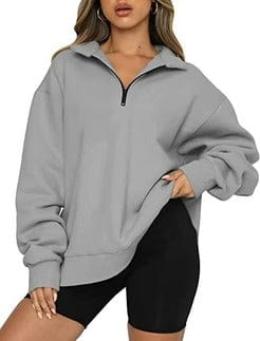 Lässiger Damen-Pullover mit Reißverschluss