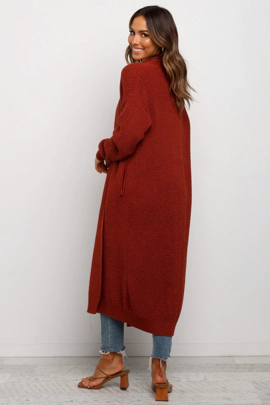 Longline-Strickjacke für Damen