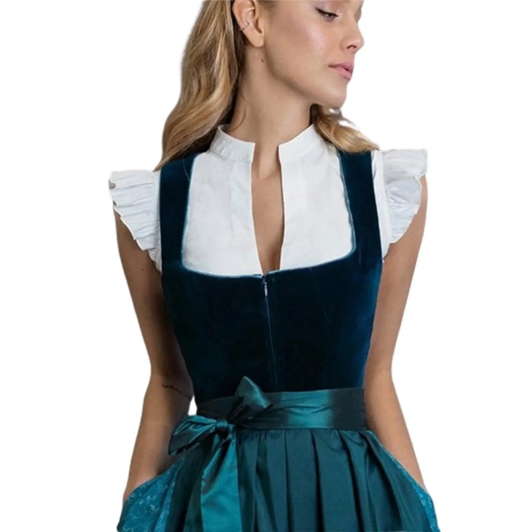 Damen Kurzarm Oktoberfest Dirndl Bluse