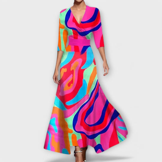 Elegantes Cocktail Damenkleid mit Designärmeln