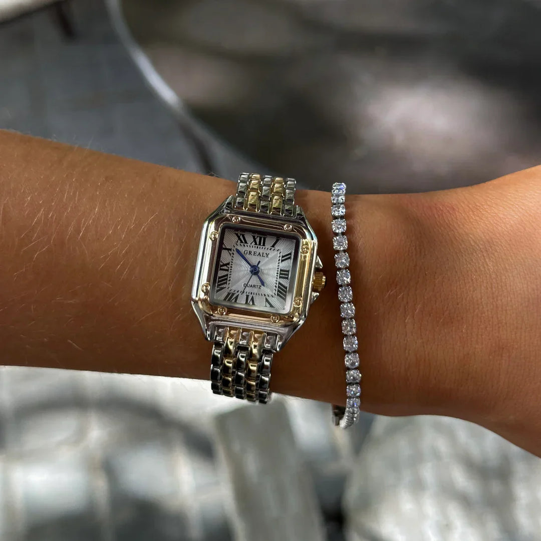 Elegante Damen Armbanduhr 18k