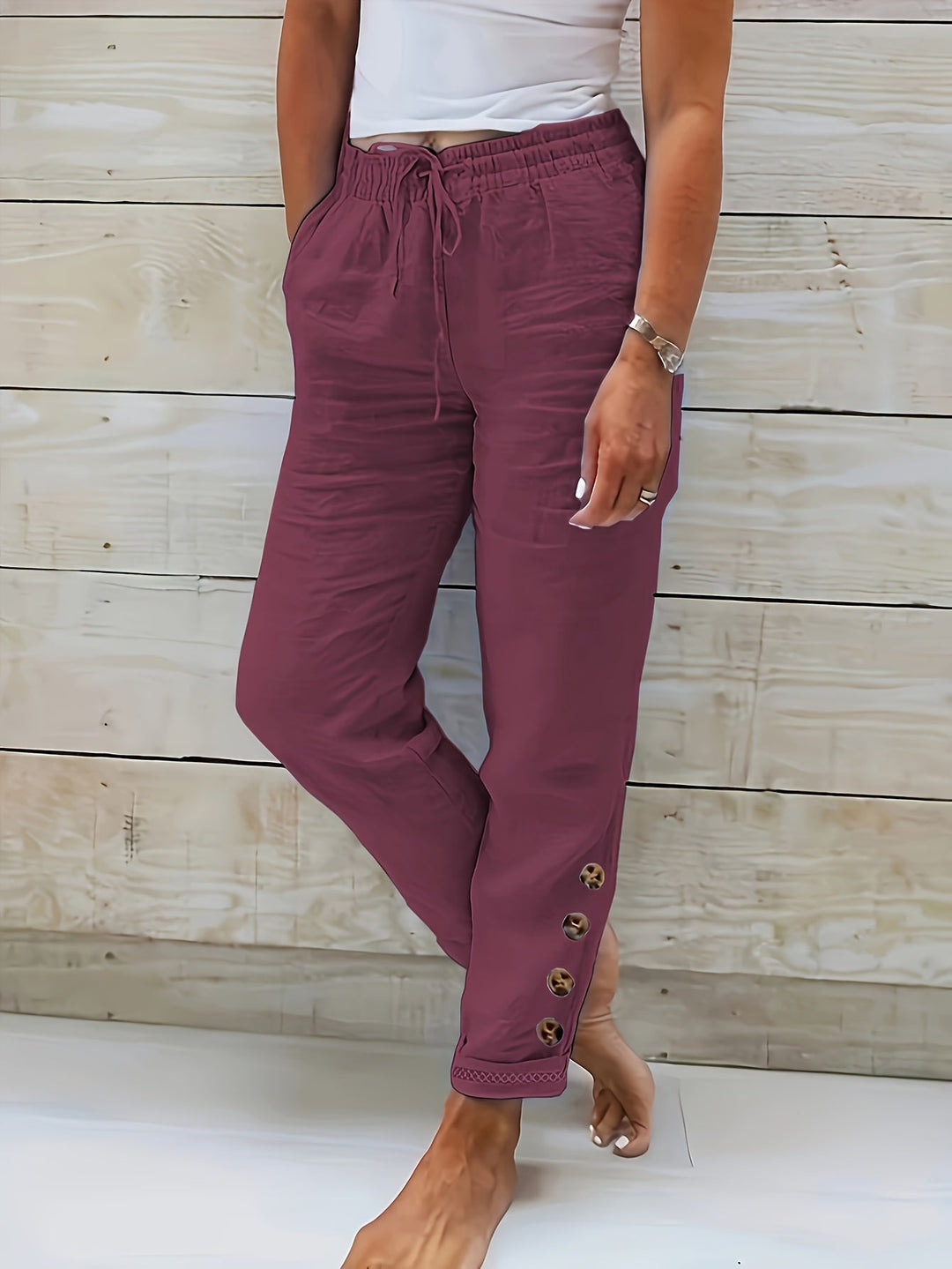 Elegante Damen Stoffhose mit geradem Schnitt