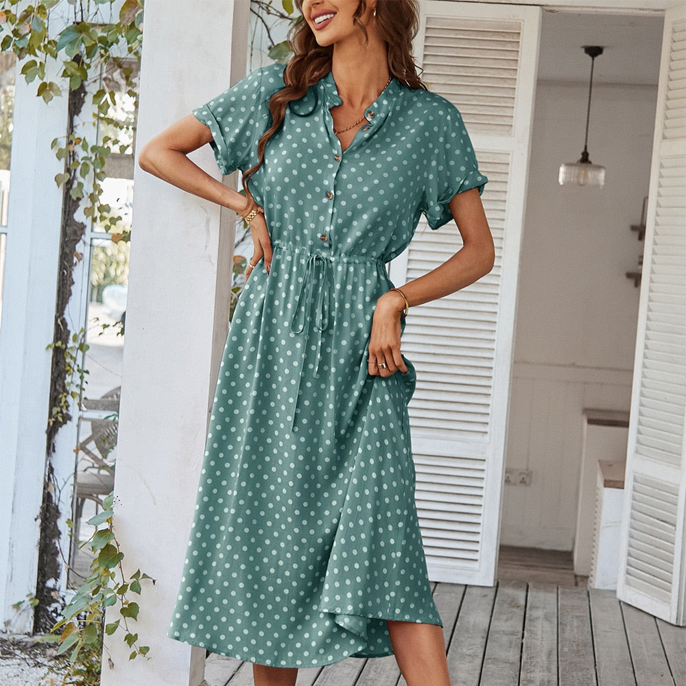 Polka Dot Kleid für Damen