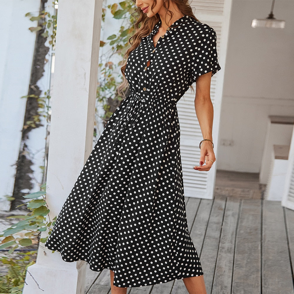 Polka Dot Kleid für Damen