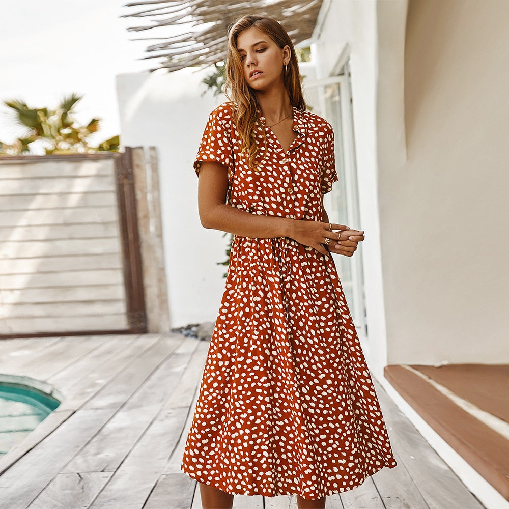 Polka Dot Kleid für Damen