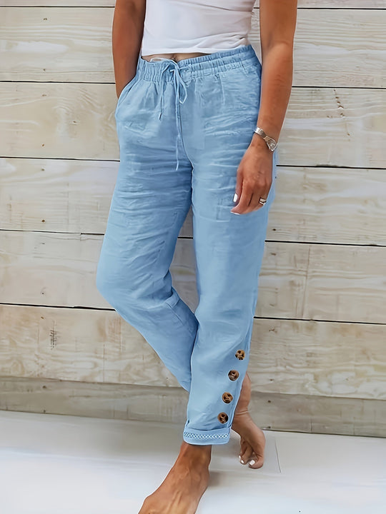 Elegante Damen Stoffhose mit geradem Schnitt
