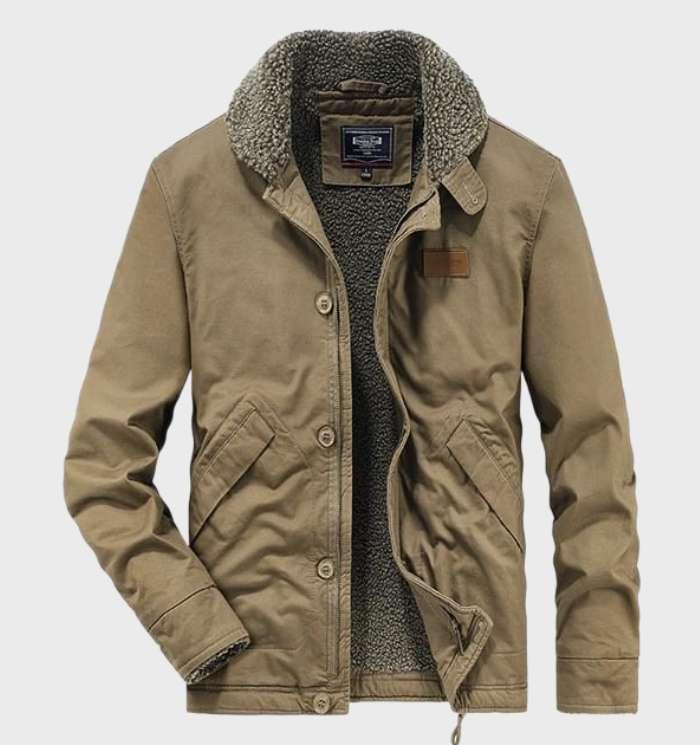 Warme Jacke mit Seitentaschen für Herren