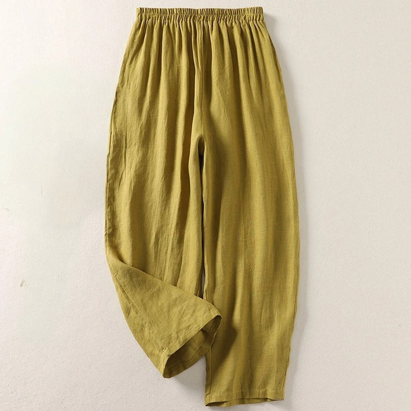 Luftige Leinen Damen Sommerhose