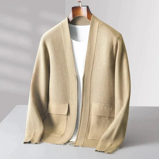 Stylish Strickjacke mit Fronttaschen für Herren