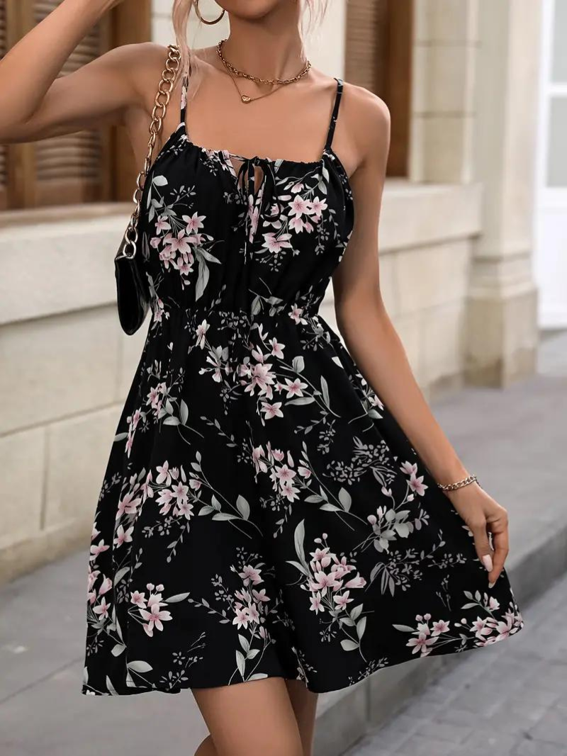 Blumiges Kleid für Damen