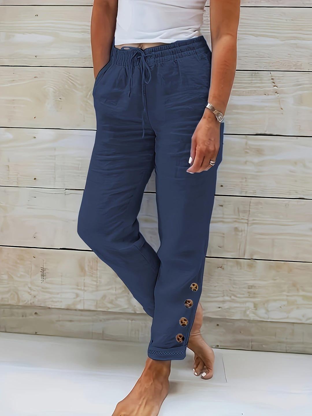 Elegante Damen Stoffhose mit geradem Schnitt