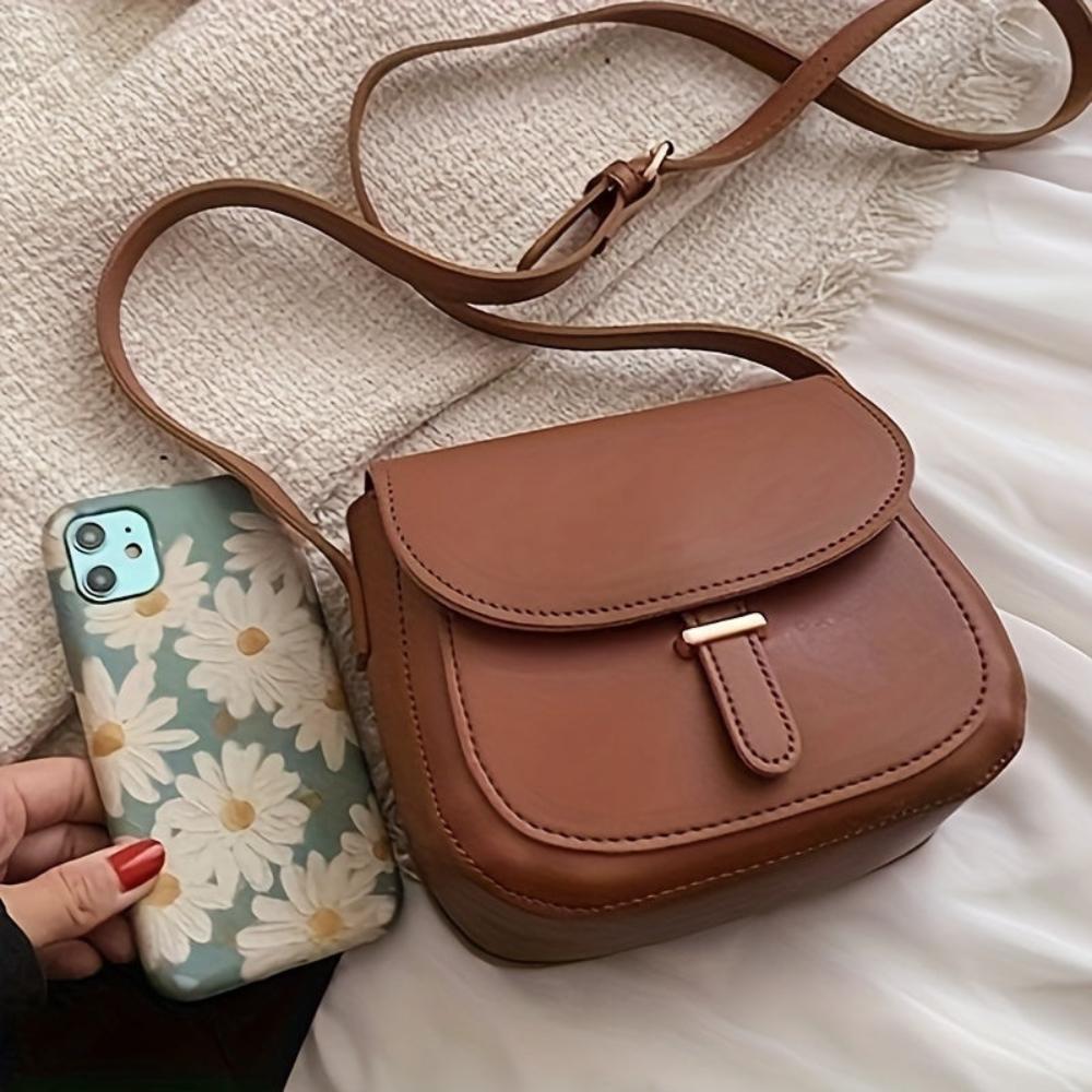 Retro Damen Satteltasche mit Schulterriemen