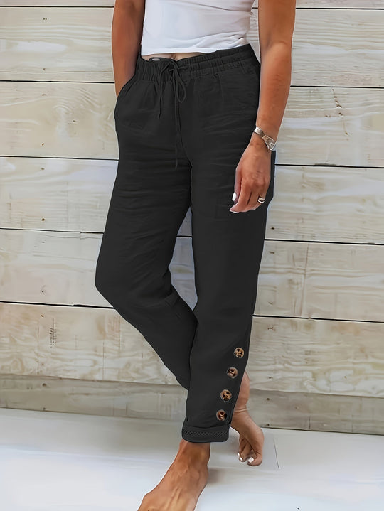 Elegante Damen Stoffhose mit geradem Schnitt