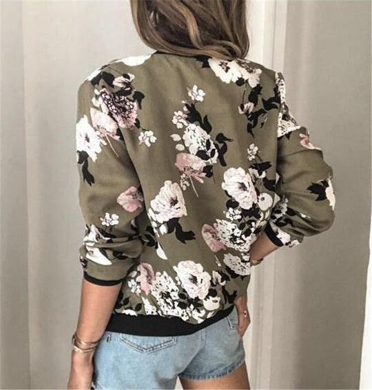 Jacke mit Blumenmuster für Damen