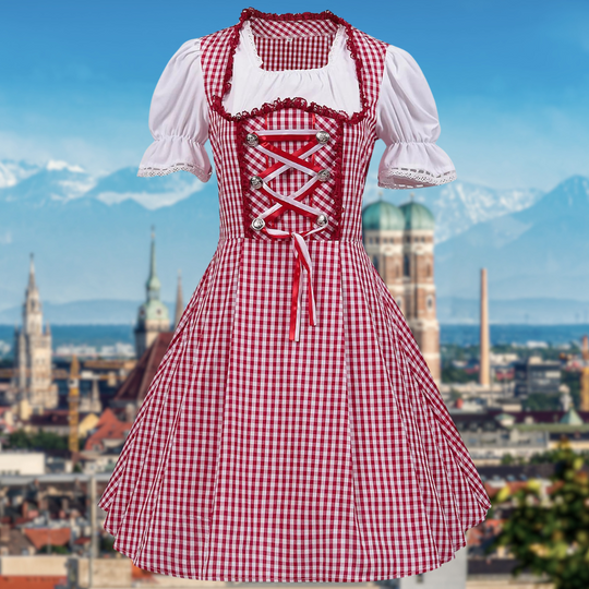 Damen Oktoberfest Trachten Dirndlkleid