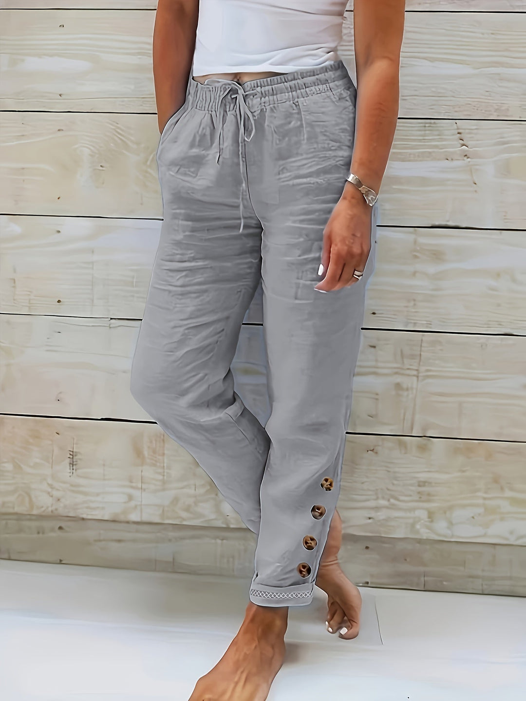 Elegante Damen Stoffhose mit geradem Schnitt