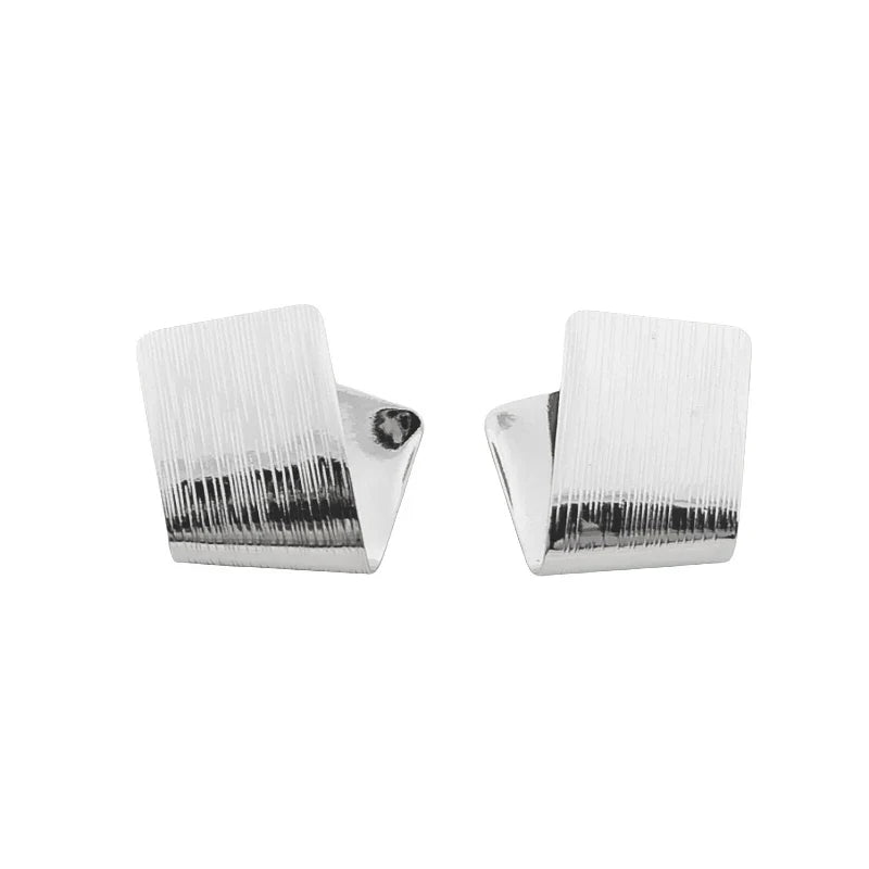 Asymmetrische Minimalistisch Eckige Damen Ohrstecker