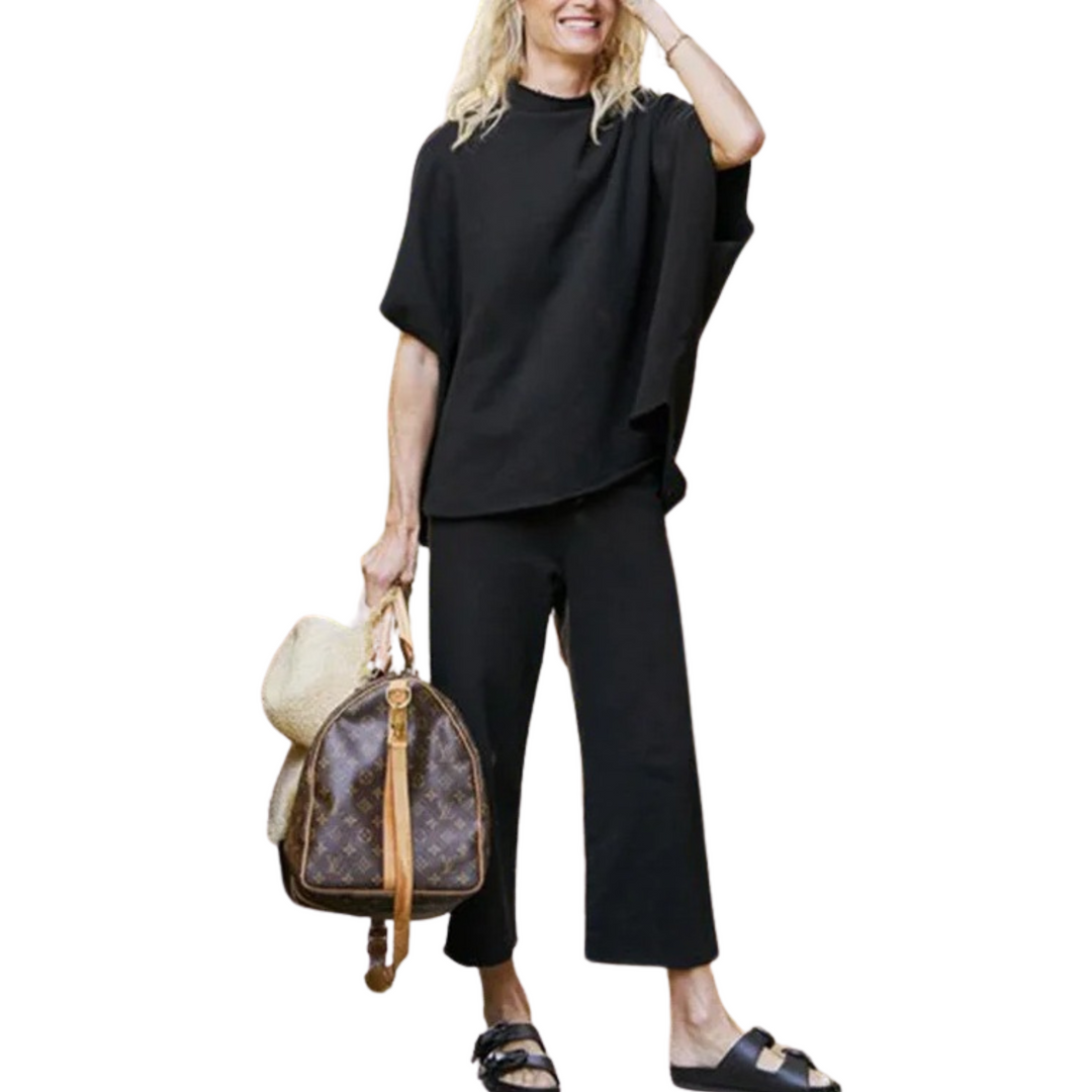 Gemütliches Damen Loungewear Set mit Fledermausärmeln