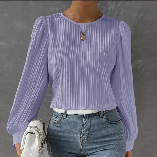 Damen-Faltenbluse