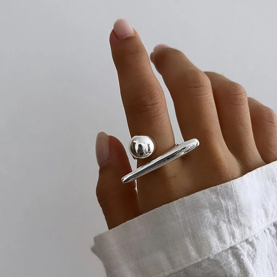 Minimalistischer 18K Damen Ring aus Edelstahl