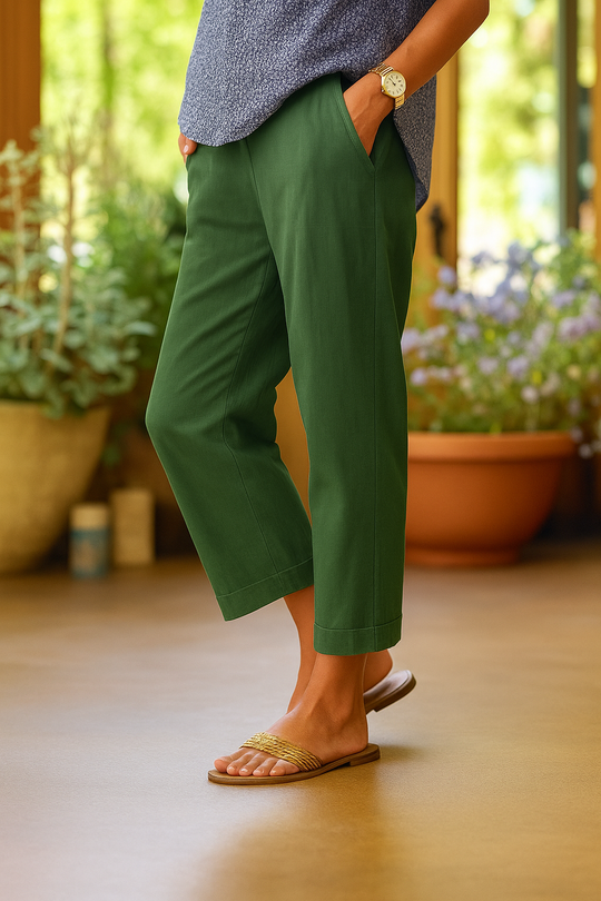 Elegante Leichte Damen Stoffhose