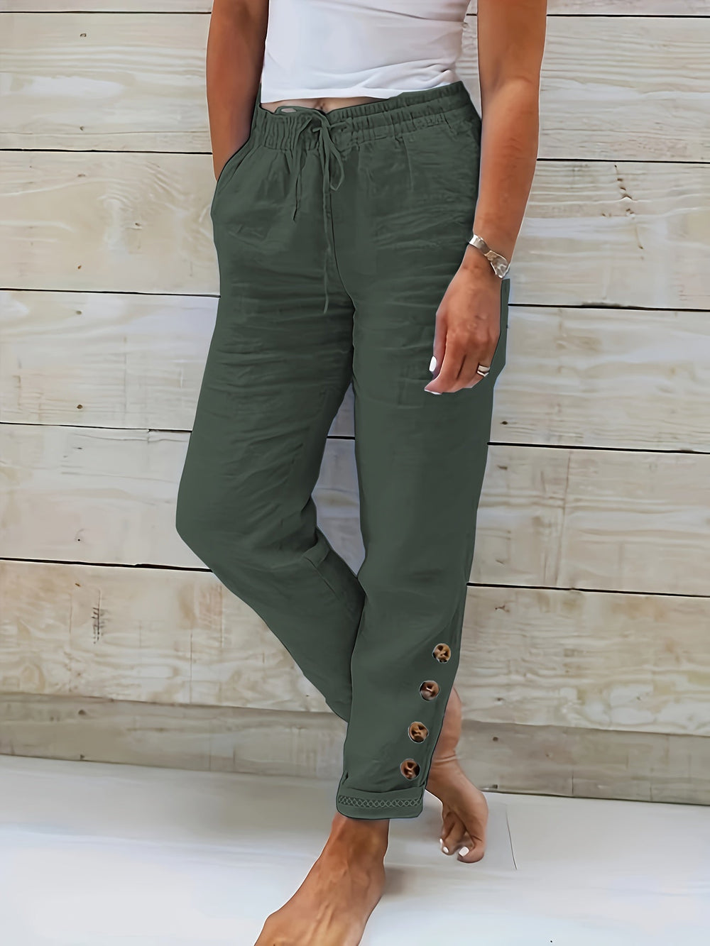 Elegante Damen Stoffhose mit geradem Schnitt