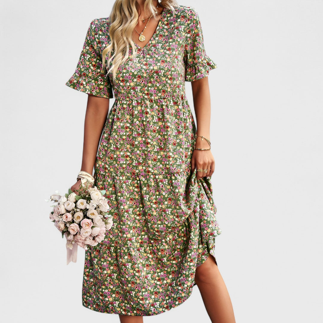 Elegantes Damen Blumenkleid