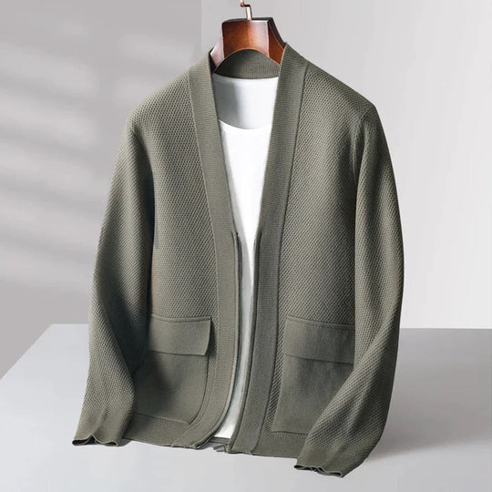 Stylish Strickjacke mit Fronttaschen für Herren