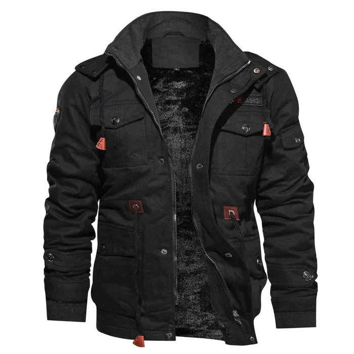 Herren-Bomberjacke mit Fleece-Futter