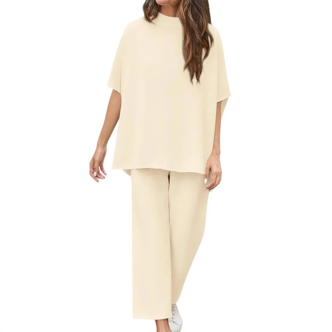 Gemütliches Damen Loungewear Set mit Fledermausärmeln