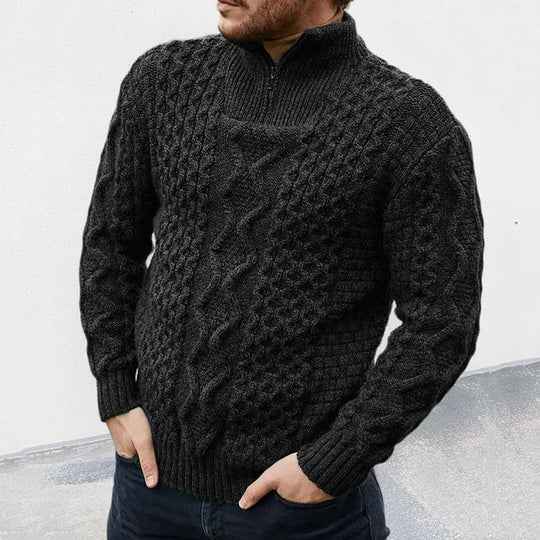 Gestrickter Rollkragenpullover für Herren