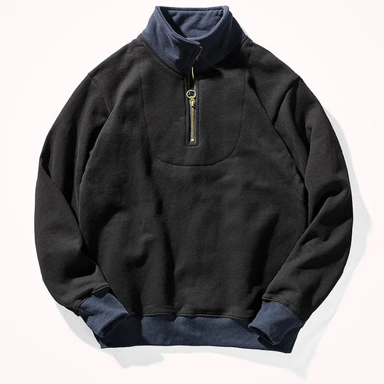 Übergroßer Quarter-Zip Pullover für Herren