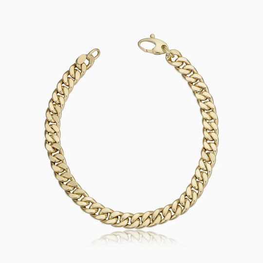 Edles 16k Gold Damen Armband Kubanische Gliederkette