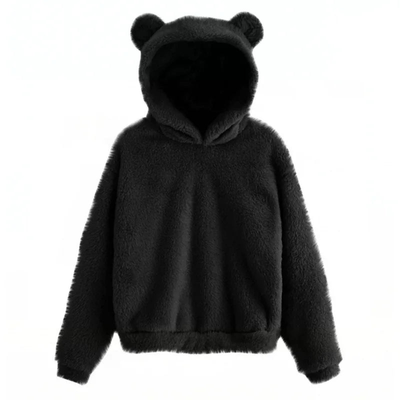 Kapuzenpullover mit Bärenohr-Akzenten für Damen