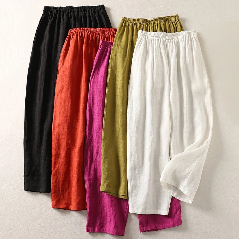 Luftige Leinen Damen Sommerhose