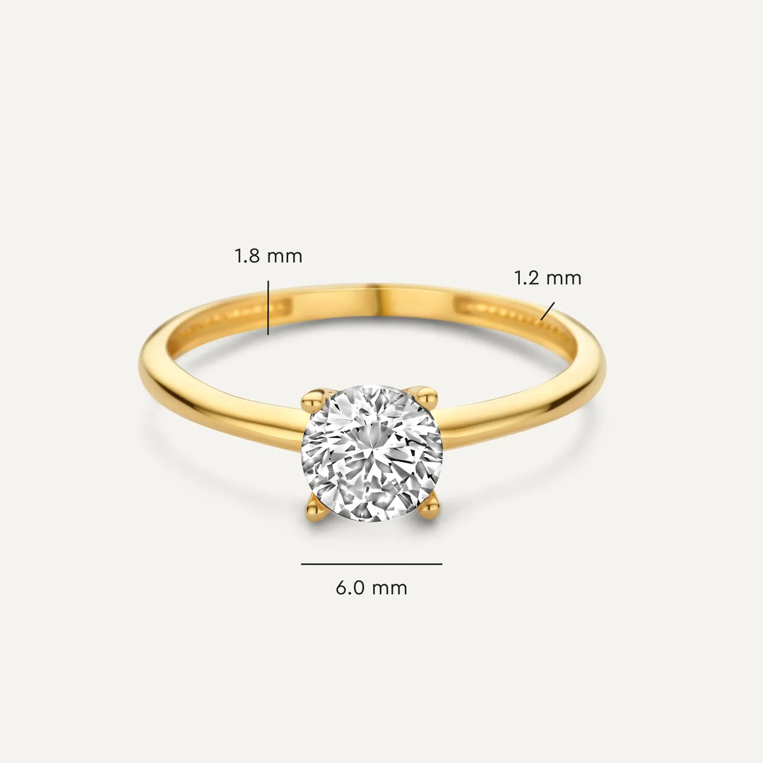 Eleganter Damen Ring 18k Gold