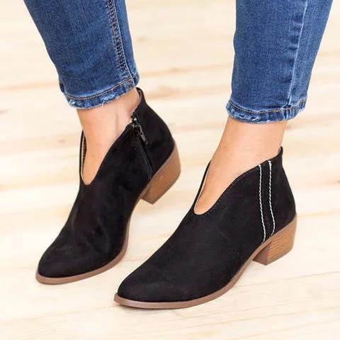 Elegante V-Cut Damen Stiefeletten | Moderne Alltagsschuhe