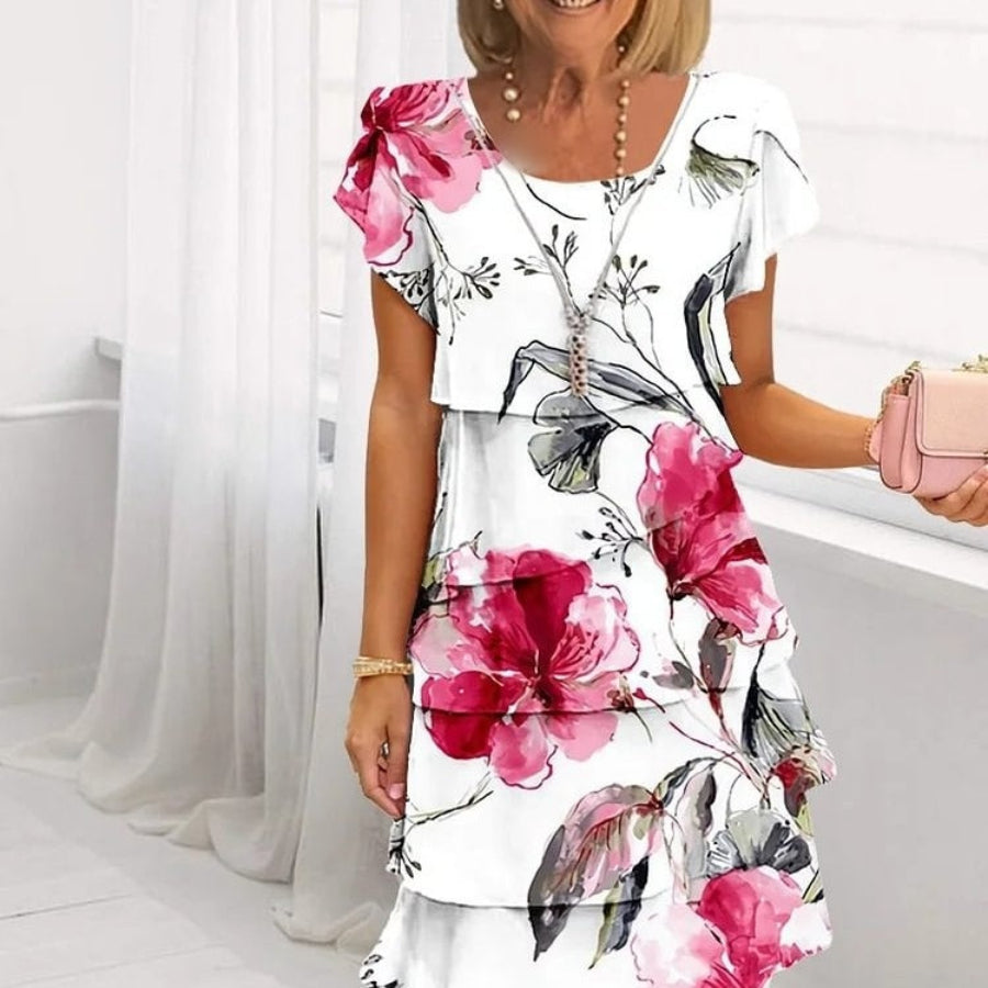 Elegantes Florales Damen Sommerkleid