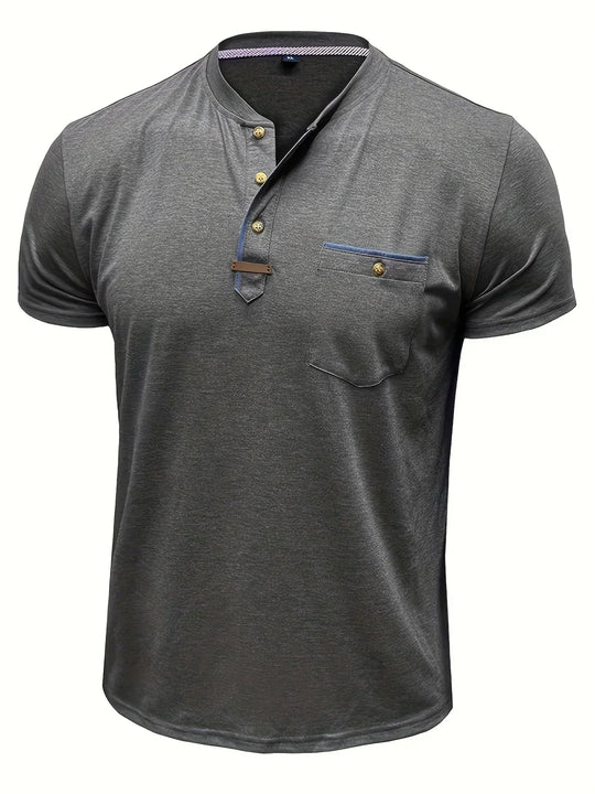 Weiches Basic T-Shirt mit Brusttasche für Herren