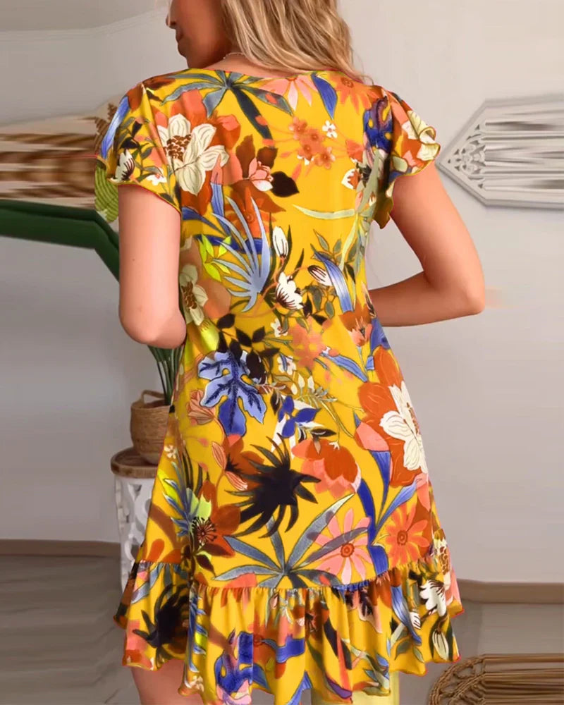 Leichtes Damen Sommerkleid mit Rüschen