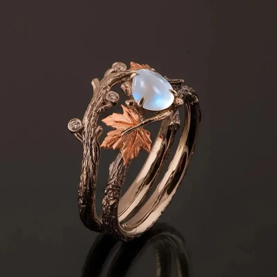 Eleganter Damen Mondstein Ring