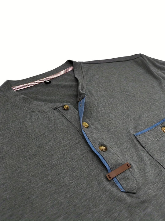 Weiches Basic T-Shirt mit Brusttasche für Herren