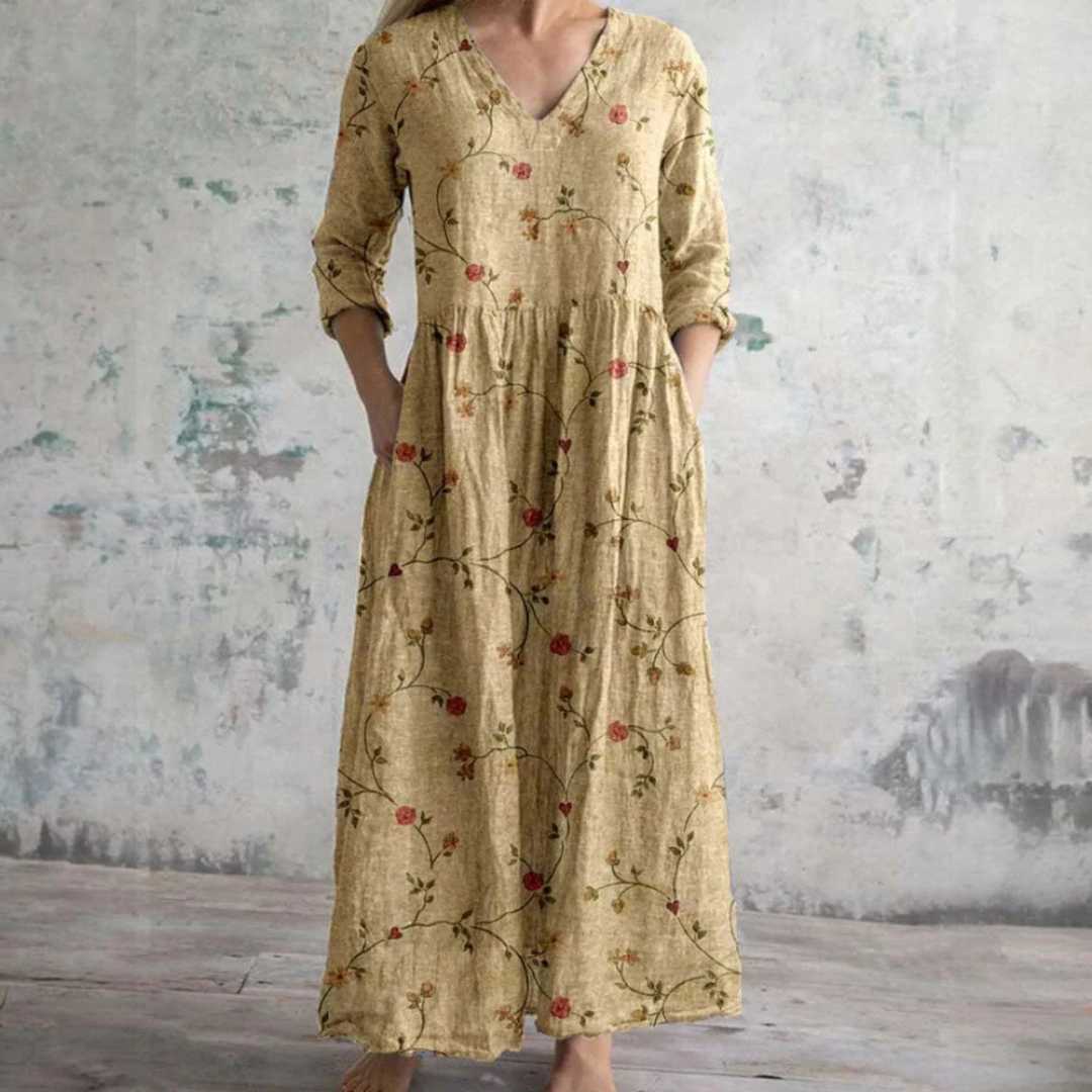Elegantes Blumen Damen Sommerkleid