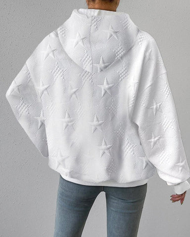 Kapuzenpullover mit Sternenmuster für Damen