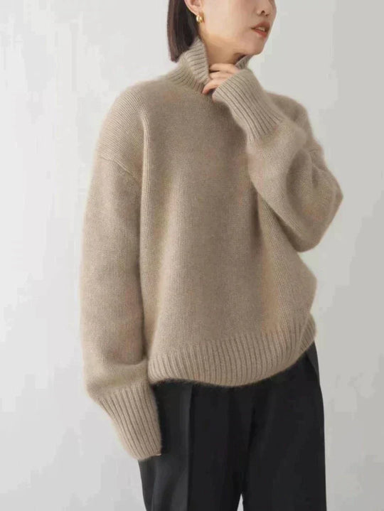 Turtleneck-Pullover mit übergroßen Ärmeln für Damen