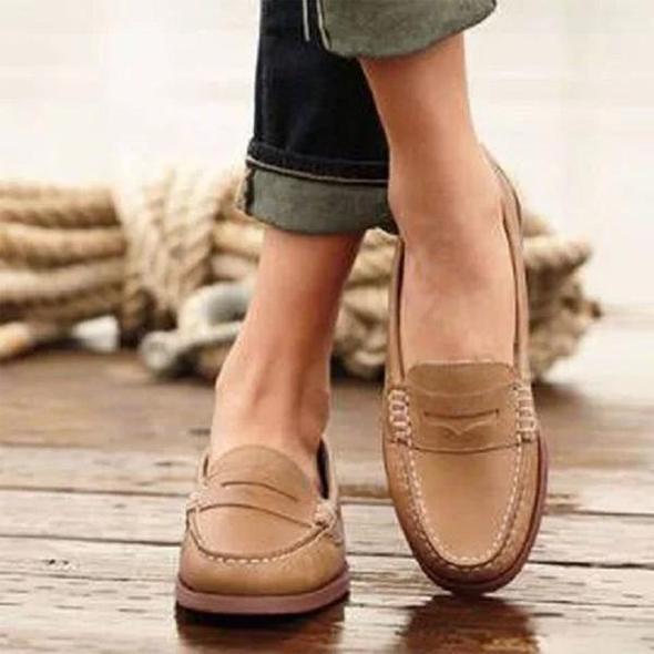 Loafers aus Leder für Damen