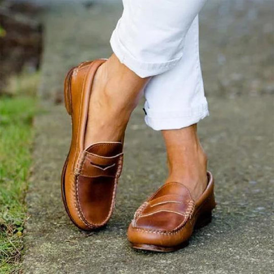 Loafers aus Leder für Damen